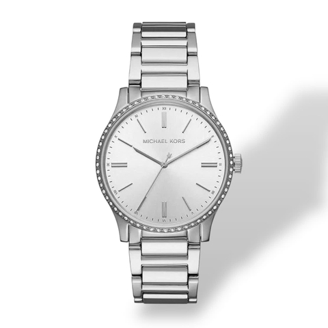 Đồng Hồ Nữ Michael Kors Quartz Bailey Silver Dial Crystal MK3807