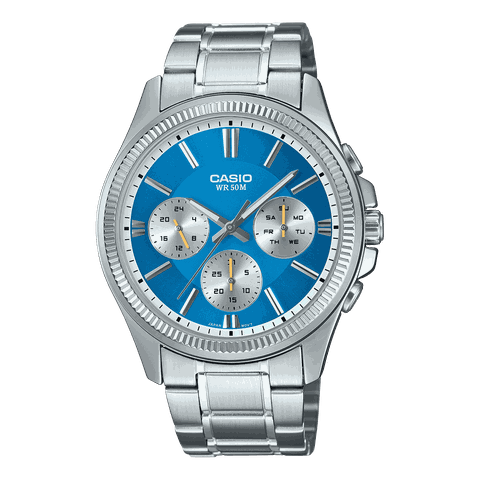Đồng Hồ Nam Casio Quartz MTP-1375D-2A2VDF Enticer Analog Xanh Dương