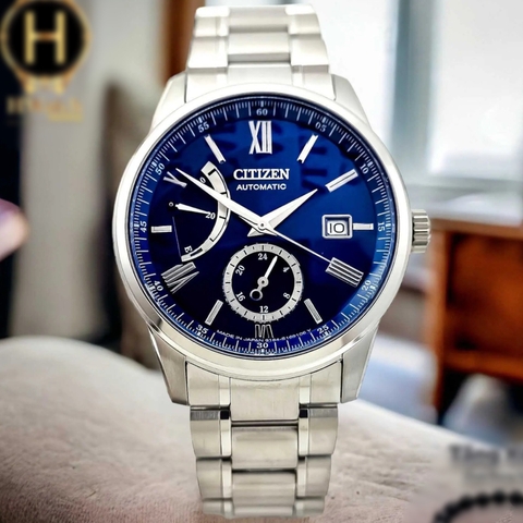 Đồng Hồ Nam Citizen Automatic Mechanical Classical Line Multi Hands NB3001-61M Blue