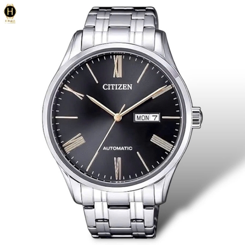 Đồng Hồ Nam Automatic NH8360-80J Dây Sắt Vỏ Trắng Mặt Đen Classic
