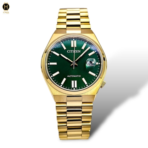 Đồng Hồ Nam Citizen Automatic Tsuyosa Mechanical Gold Green NJ0152-51X