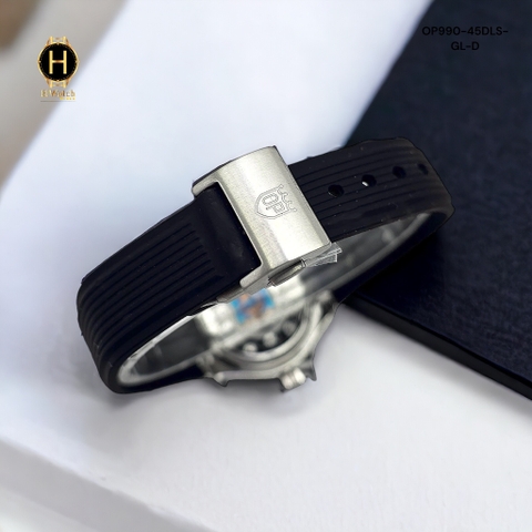 Đồng Hồ Nữ Olym Pianus Quartz OP990-45DLS-GL-D Dây Cao Su Mặt Đen Sapphire