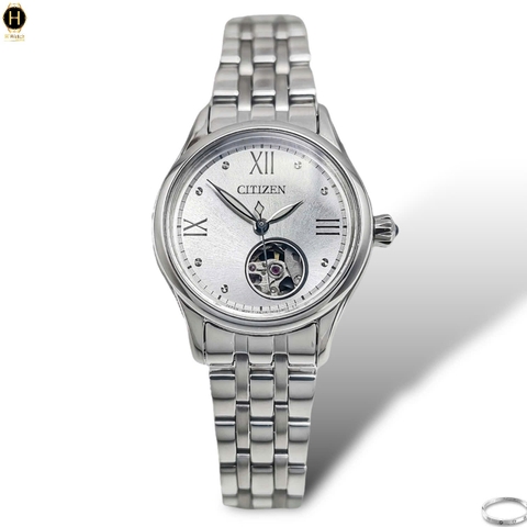 Đồng Hồ Nữ Citizen Automatic 28.5mm Open Heart PR1040-88A