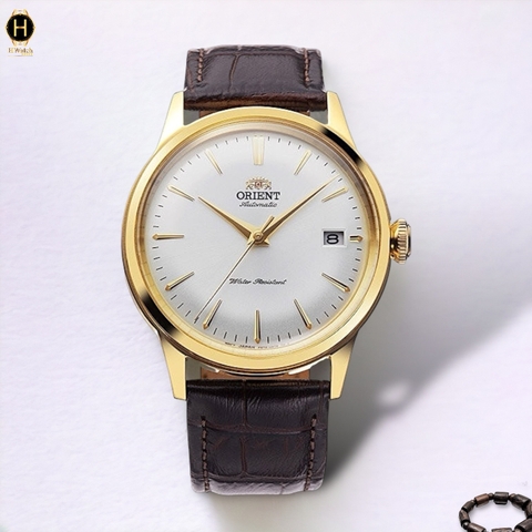 Đồng Hồ Nam Orient Automatic Contemporary Classic Bambino RA-AC0M01S30B ( RA-AC0M01S10B ) ( RA-AC0M01S ) Dây Da Nâu Thép Vàng Mặt Trắng