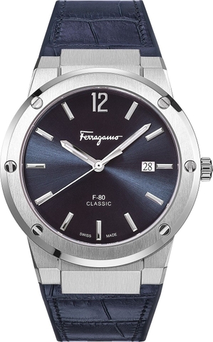 Đồng Hồ Nam Salvatore Ferragamo Quartz SFDT00319 Dây Da Vỏ Trắng Mặt Xanh Dương Sapphire