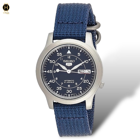 Đồng Hồ Nam Seiko 5 Automatic Sports Quân Đội Blue SNK807K2 ( SNK807K ) Dây Vải Mặt Xanh Lam