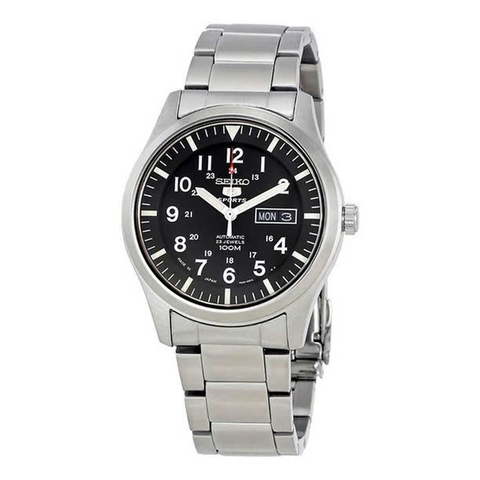 Đồng Hồ Nam Seiko 5 Automatic SNZG13J1 Sport Dây Thép Mặt Đen