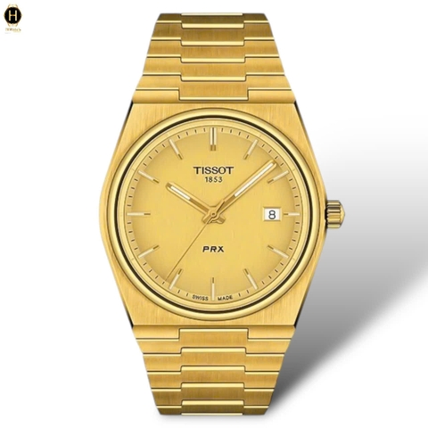 Đồng Hồ Nam Tissot Quartz  PRX Champagne Dial Gold 40mm T137.410.33.021.00 (T1374103302100 )