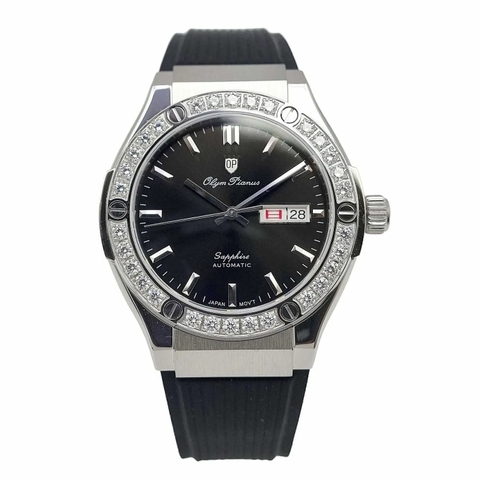 Đồng Hồ Nam Olym Pianus Automatic OP990-45ADGS-GL-D Dây Casu Đen Mặt Đen Sapphire