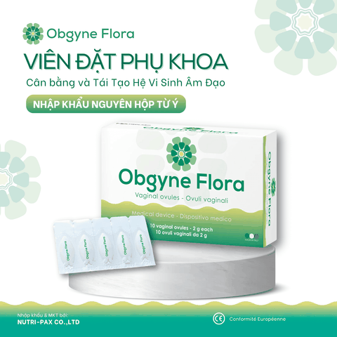 Viên đặt âm đạo men vi sinh Obgyne Flora