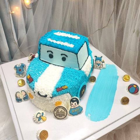 Bánh sinh nhật ô tô màu xanh  Alo Flowers