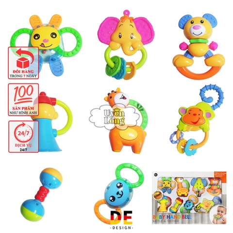 Bộ Lục Lạc, Gặm Nước Phát Tiếng Full-Box Tiếng Anh, Phiến Bản Xuất Âu Cao Cấp, Tiêu Chuẩn Quốc Tế, An Toàn Trẻ Em.