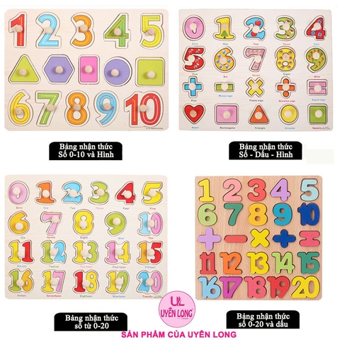 Đồ Chơi Bằng Gỗ, Bảng Lắp Ghép Bằng Gỗ Nhận Thức Con Số Và Chữ, An Toàn Trẻ Em, Bền Bỉ Và Thân Thiện Môi Trường