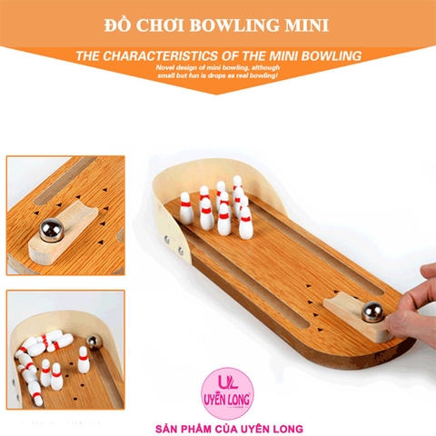 Đồ Chơi Bowling Mini Bằng Gỗ Để Bàn, Dễ Mang Đi, Giúp Bé Phát Triển Phản Xạ Tay Mắt, Tăng Tương Tác Với Bố Mẹ