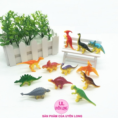 Mô Hình Khủng Long Loại Nhỏ Uyên Long, Trọn Bộ 12 Mẫu Khủng Long, Phát Triển Cảm Xúc Trí Não Cho Bé