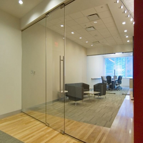 CỬA KÍNH BẢN LỀ SÀN THỦY LỰC 1 CÁNH 3 VÁCH KÍNH CƯỜNG LƯUCJ 10 mm