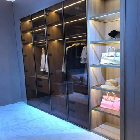 TỦ KÍNH NHÔM NHÀ PHỐ HIỆN ĐẠI