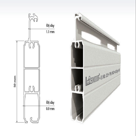 CỬA CUỐN KHE THOÁNG-SIÊU ÊM GIẢM CHẤN 2 CHIỀU