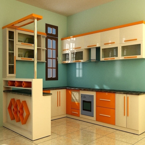 TỦ BẾP KÍNH SƠN