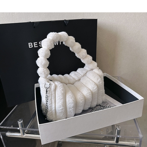 Túi Lông Nữ Có Quai Xách - Giỏ Xách Đeo Chéo Mona - tt231007