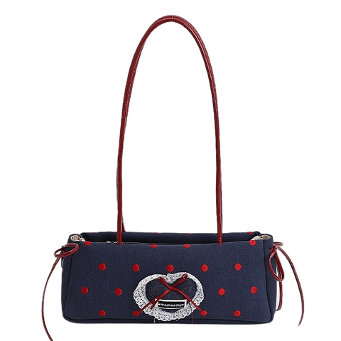 Túi Kẹp Nách Xinh Xắn Họa Tiết Phối Chấm Bi - tt250923