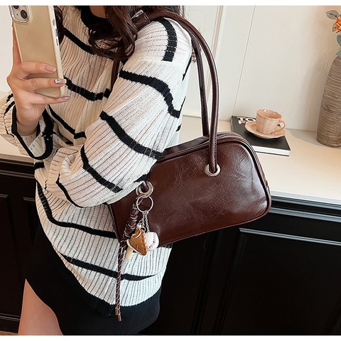 Túi Quai Xách Nữ - Giỏ Đeo Vai Kèm Móc Túi Mona - tt240905