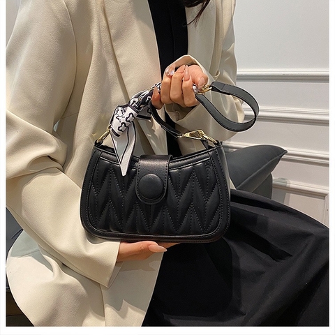 Túi Đeo Chéo Nữ Có Quai Xách - Giỏ Xách Đeo Vai Có Khăn Lụa Mona - tt240355