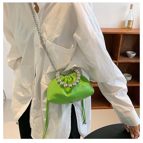 Túi Bèo Nhún Nữ - Giỏ Xách Đeo Chéo Mona - tt220760