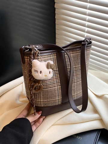 Túi Xách Kẻ Caro- Đeo Chéo - Vintage -tt250858