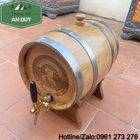 Bom Ngâm Rượu Gỗ Sồi Dung Tích 10l