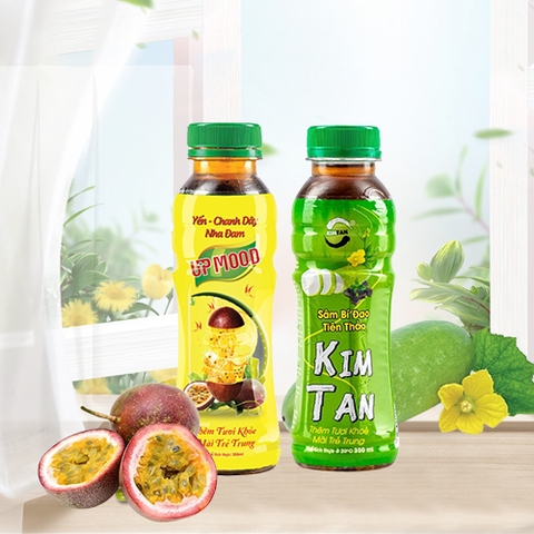 SÂM YẾN - CHANH DÂY - NHA ĐAM UP MOOD - CHAI - 350ML