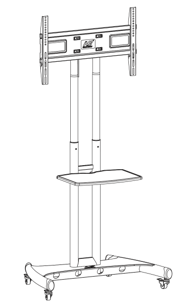 Giá di động cho màn hình tương tác 75inch NB Avmount AVA1500