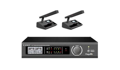 Micro không dây có điều khiển mạng DSP cổ ngắn (2 micro) M-DSP-U4
