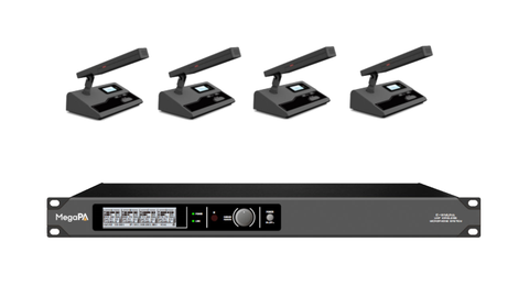 Micro không dây có điều khiển đa chức năng mạng DSP cổ ngắn (4 micro) M-DSP-W5