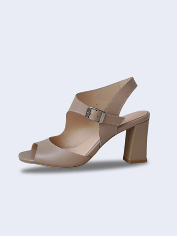 Salsa - SD09 Sandal khoét eo cao 8p da thật