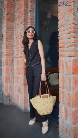 MaxMessi - SUMMER Áo linen cao cấp phối viền