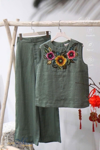 Áo nữ linen MaxMessi Premium Collection LEA