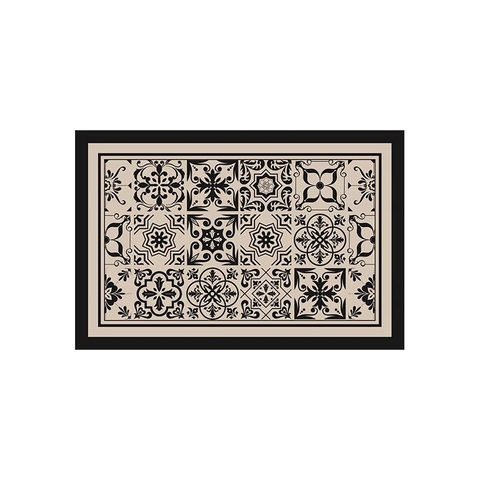 THẢM VUÔNG ĐEN HOẠ TIẾT