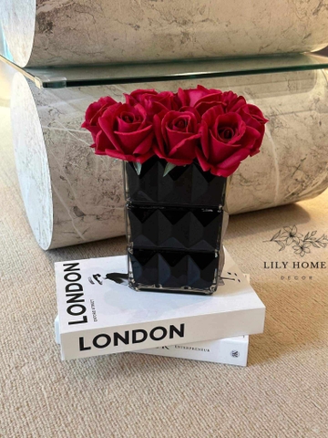 BÌNH HOA HỒNG ĐỎ KÈM HOA