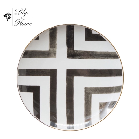 ĐĨA KẺ TRẮNG ĐEN 20 cm