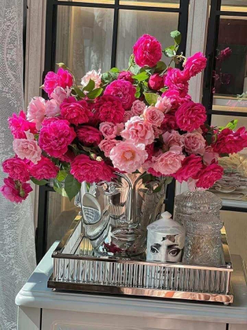 BÌNH HOA MẶT NGƯỜI BẠC SLIVER