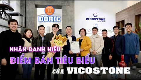 DORIC Nhận Danh Hiệu Điểm Bán Tiêu Biểu Của Vicostone