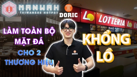 DORIC Làm Toàn Bộ Mặt Đá Cho 2 Thương Hiệu Khổng Lồ