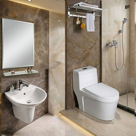 Combo Trọn Bộ Thiết Bị Vệ Sinh CB801 Chính Hãng