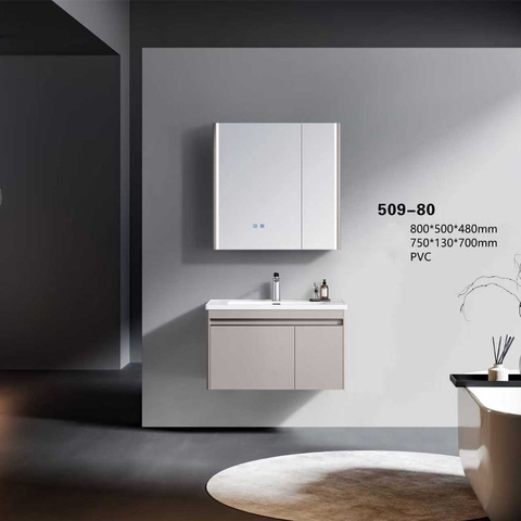 Bộ Tủ Chậu Lavabo Phòng Tắm 509 PVC Nguyên Sinh Cao Cấp, Bền Đẹp Dài Lâu