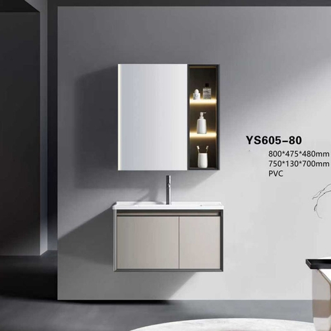 Bộ Tủ Chậu Phòng Tắm YS605 Cao Cấp – Thiết Kế Hiện Đại, Bền Đẹp, Dễ Vệ Sinh