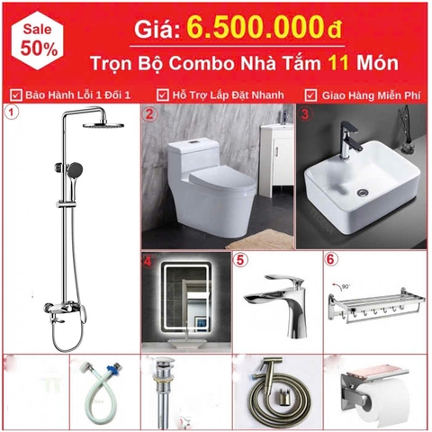 Combo Nhà Tắm, Combo Phòng Tắm, Trọn Bộ Thiết Bị Vệ Sinh Nhà Tắm 29