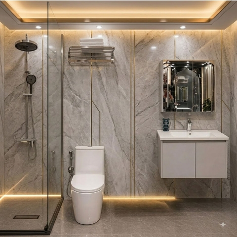 Combo Thiết Bị Vệ Sinh Phòng Tắm CB019 Cao Cấp - Trọn Bộ 8 Món