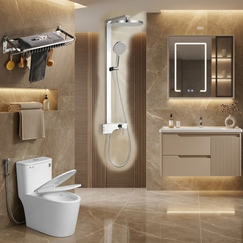 Combo Thiết Bị Vệ Sinh VIP RG008VIP Cao Cấp - Trọn Bộ 8 Món Luxury
