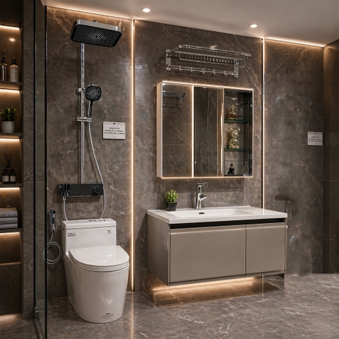 Bộ Combo Thiết Bị Vệ Sinh Phòng Tắm VIP RG010VIP Cao Cấp